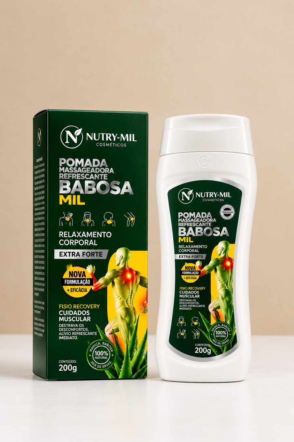 Pomada Massageadora Babosa Mil 200g — foto do produto
