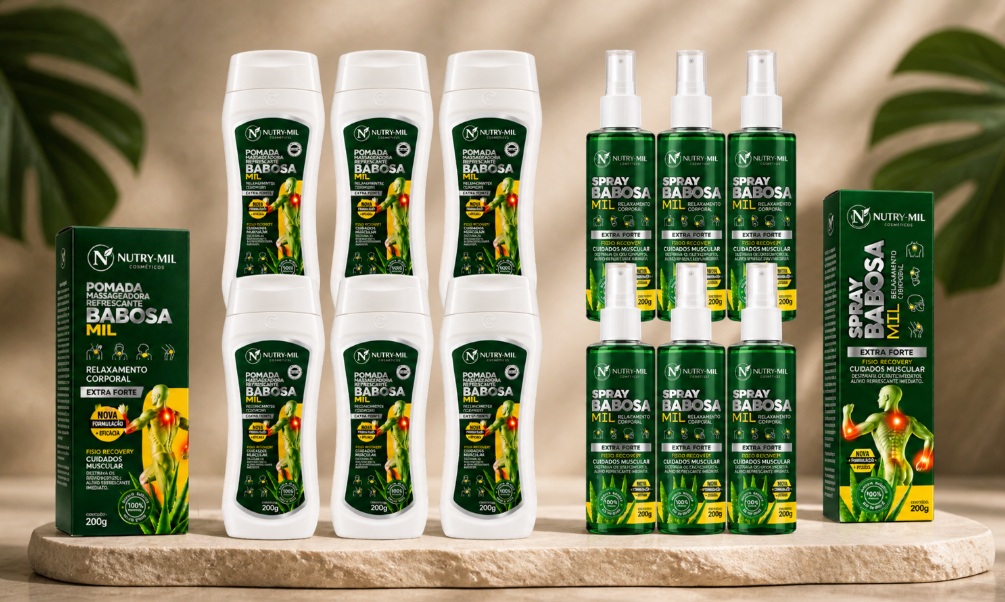 Kit Babosa Mil completo: 6 pomadas e 6 sprays