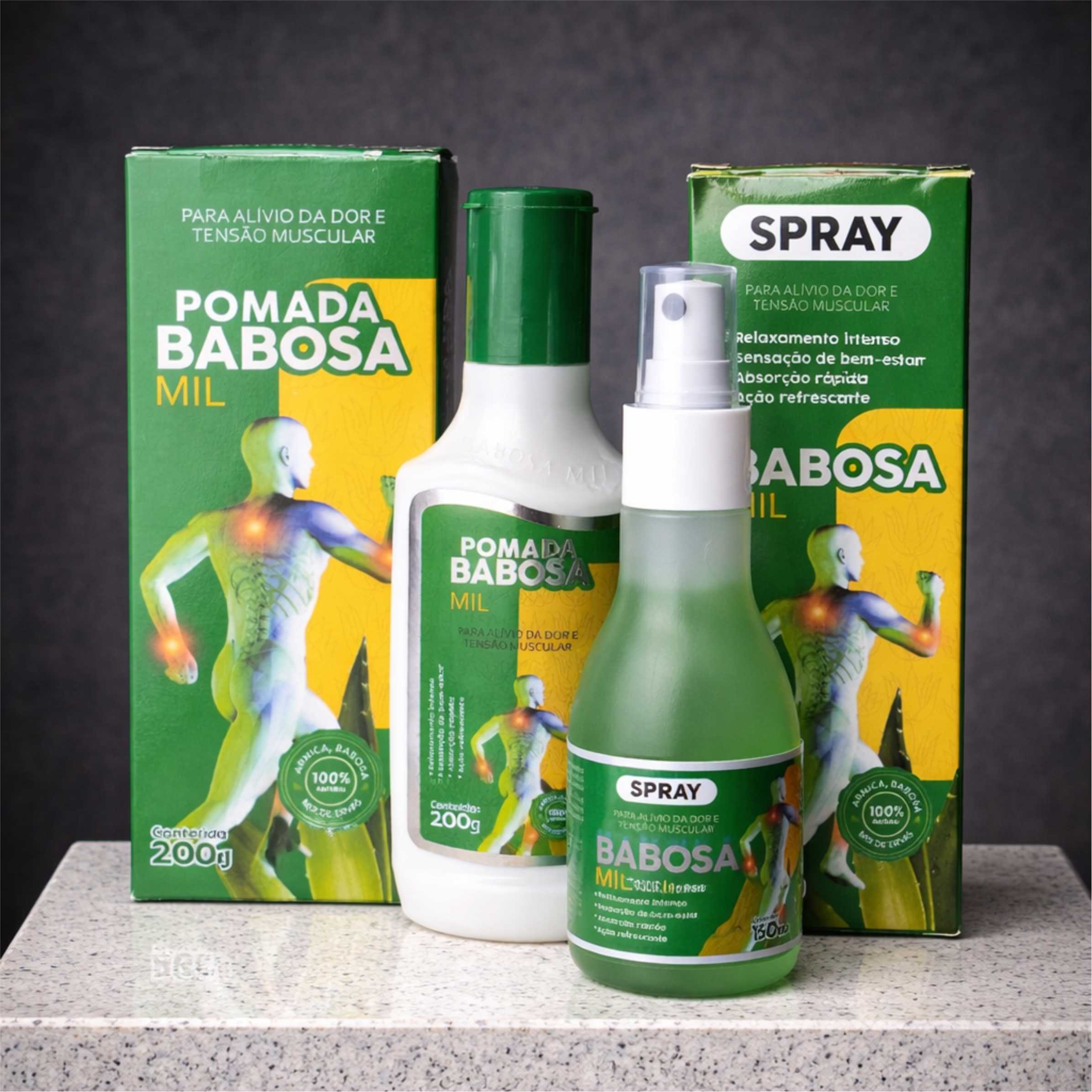 Kit Babosa Mil – Gel, Spray, Líquido e Cápsulas